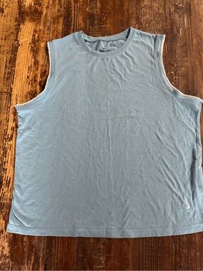 Nike Women's Light Sky Blue Sleeveless Tank Top